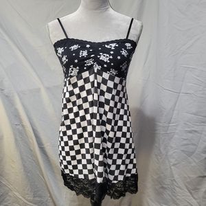 Girly Skulls and Checks Babydoll Top